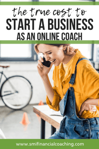 Online business coach talking to a client on the phone