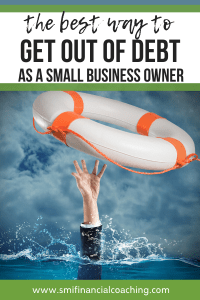 pinterest graphic for getting out of debt as a small business owner